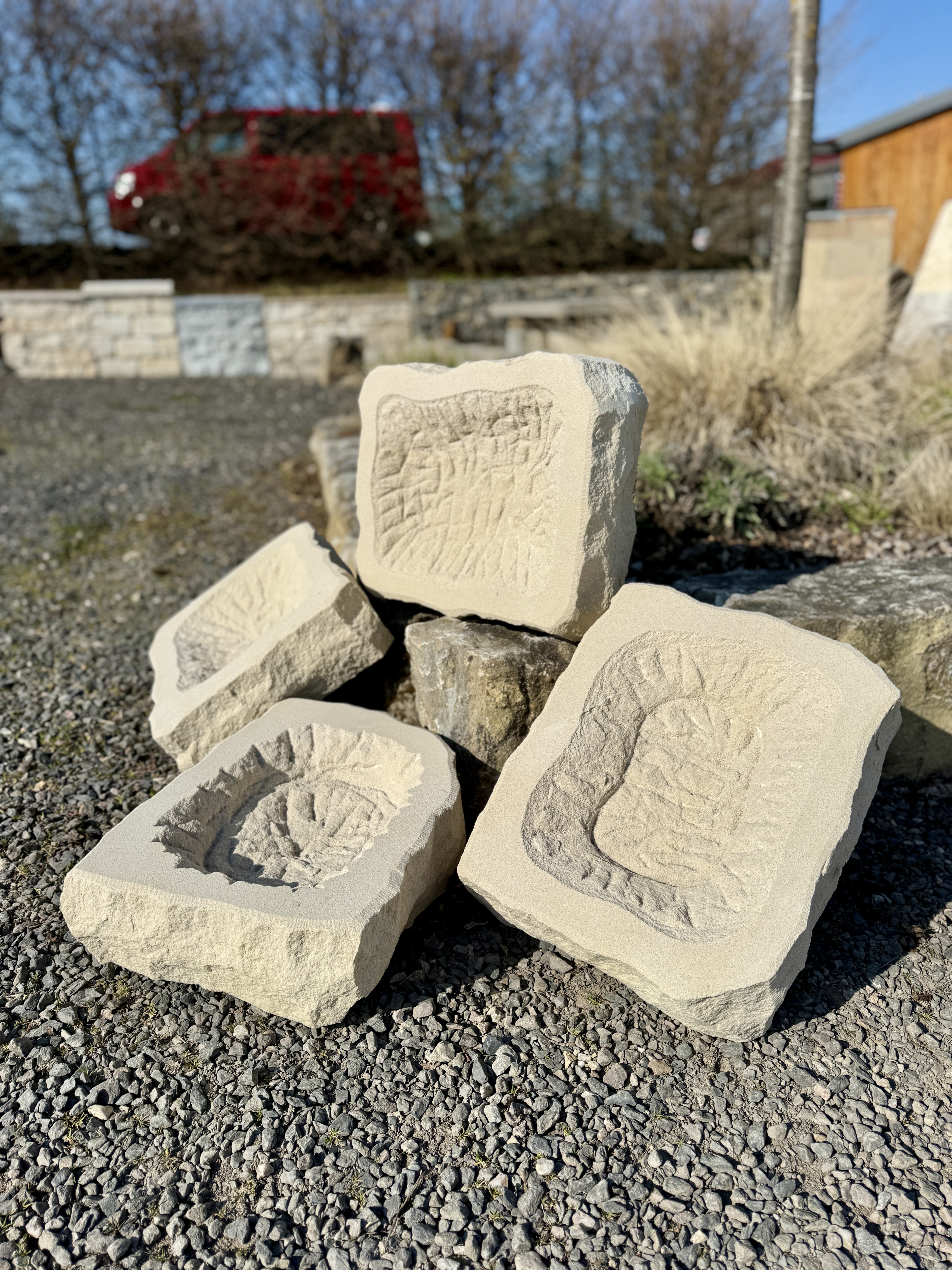 Vogeltränke "Sandstein Grau"